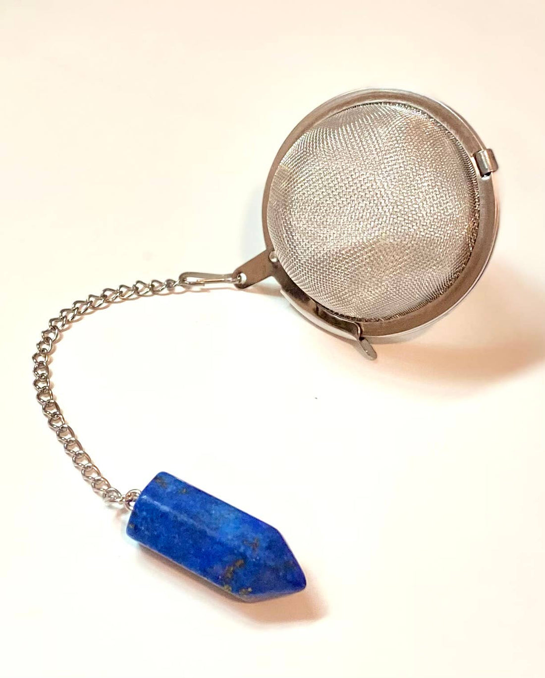 Tea Infuser Ball with Lapis Lazuli Charm