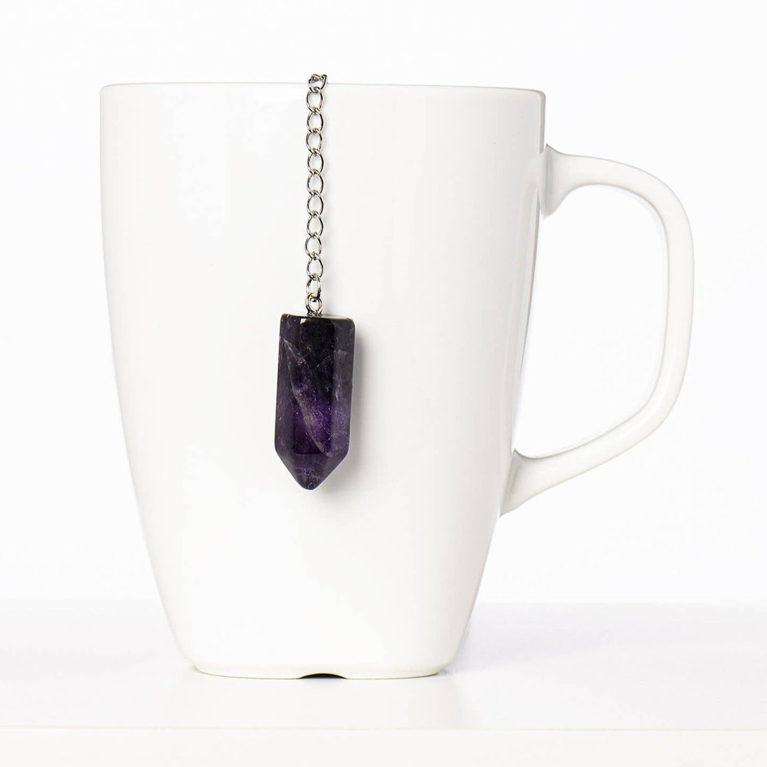 Tea Infuser Ball with Amethyst Charm
