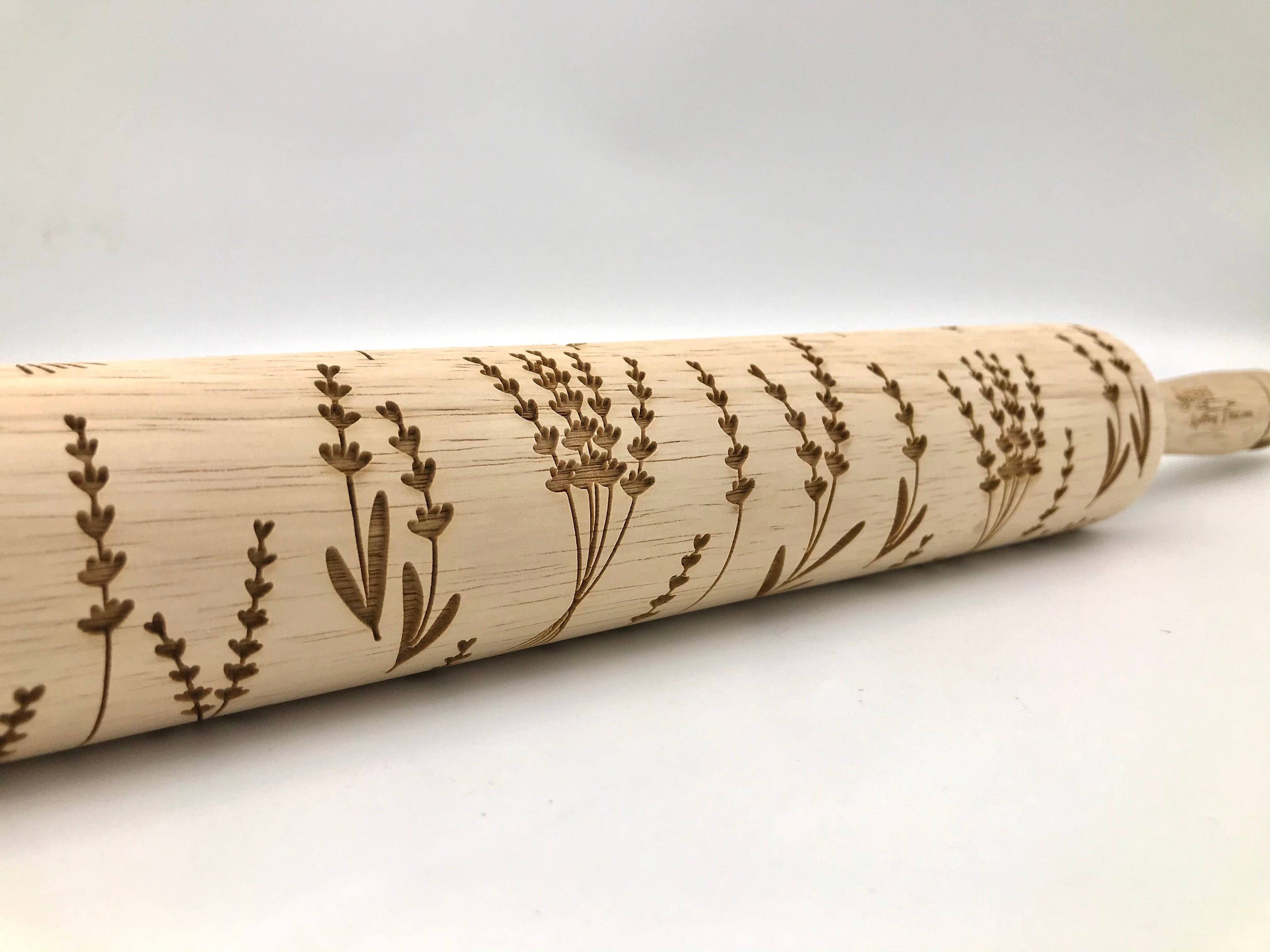 Lavender Flowers Embossed Rolling Pin