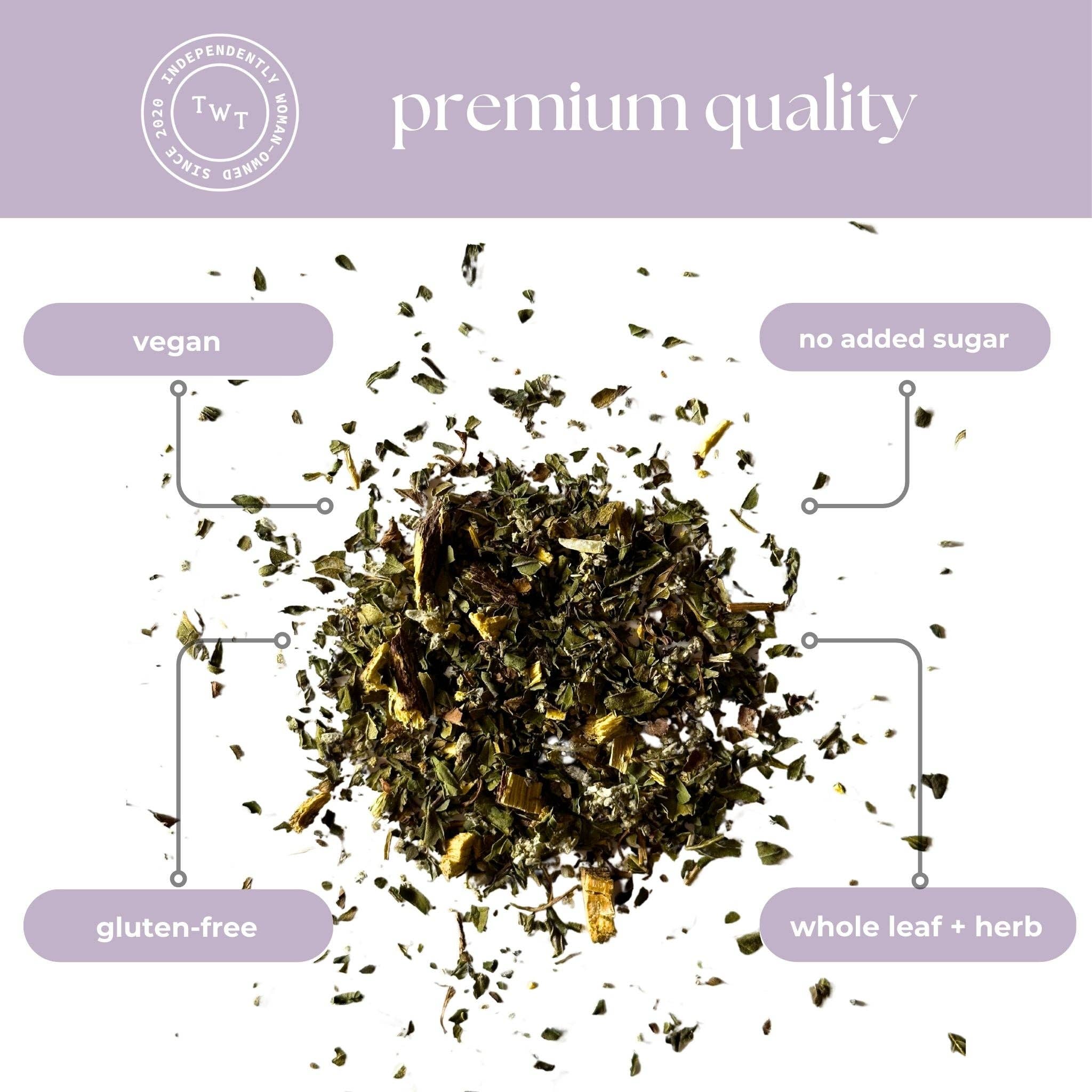 Tea leaves with &