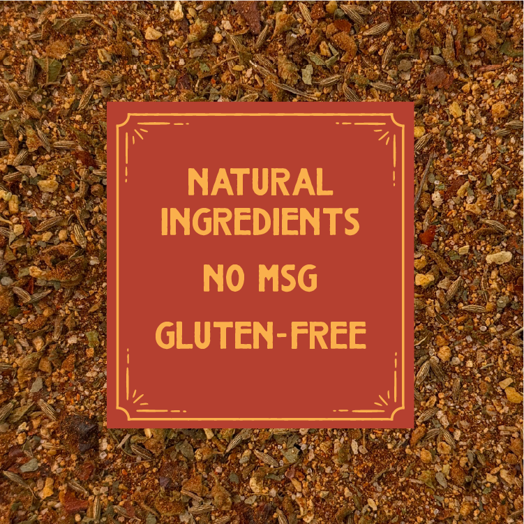 Spices with a red label indicating &