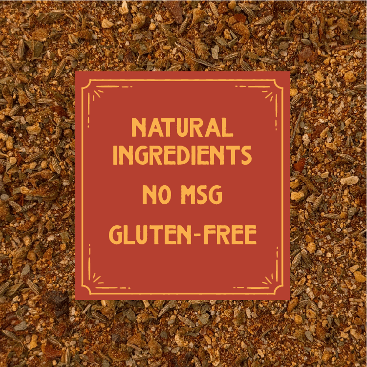 Spices with a red label indicating &