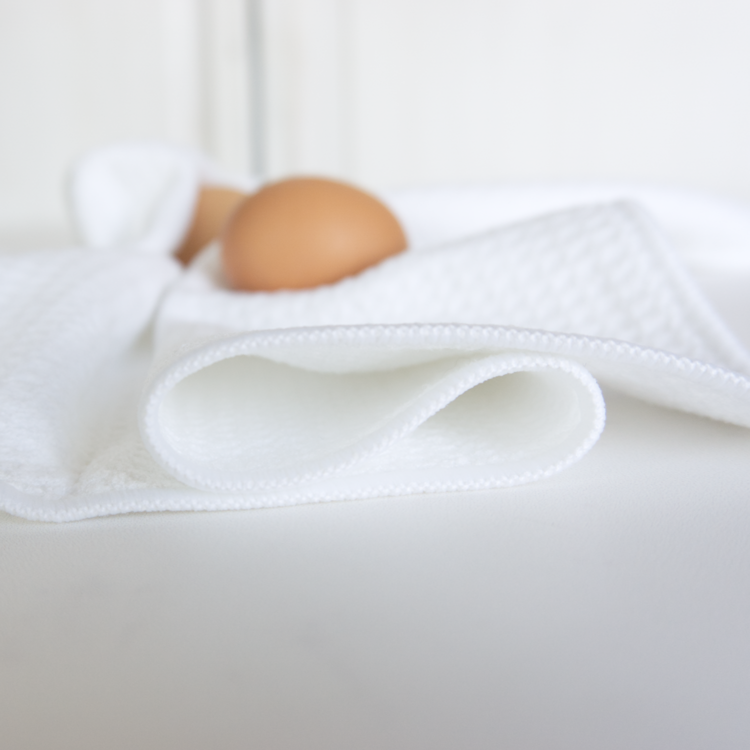 White towel with a blurred background