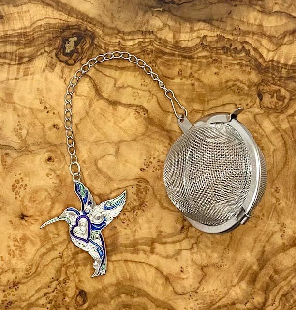 Tea Infuser Ball with Hummingbird Charm