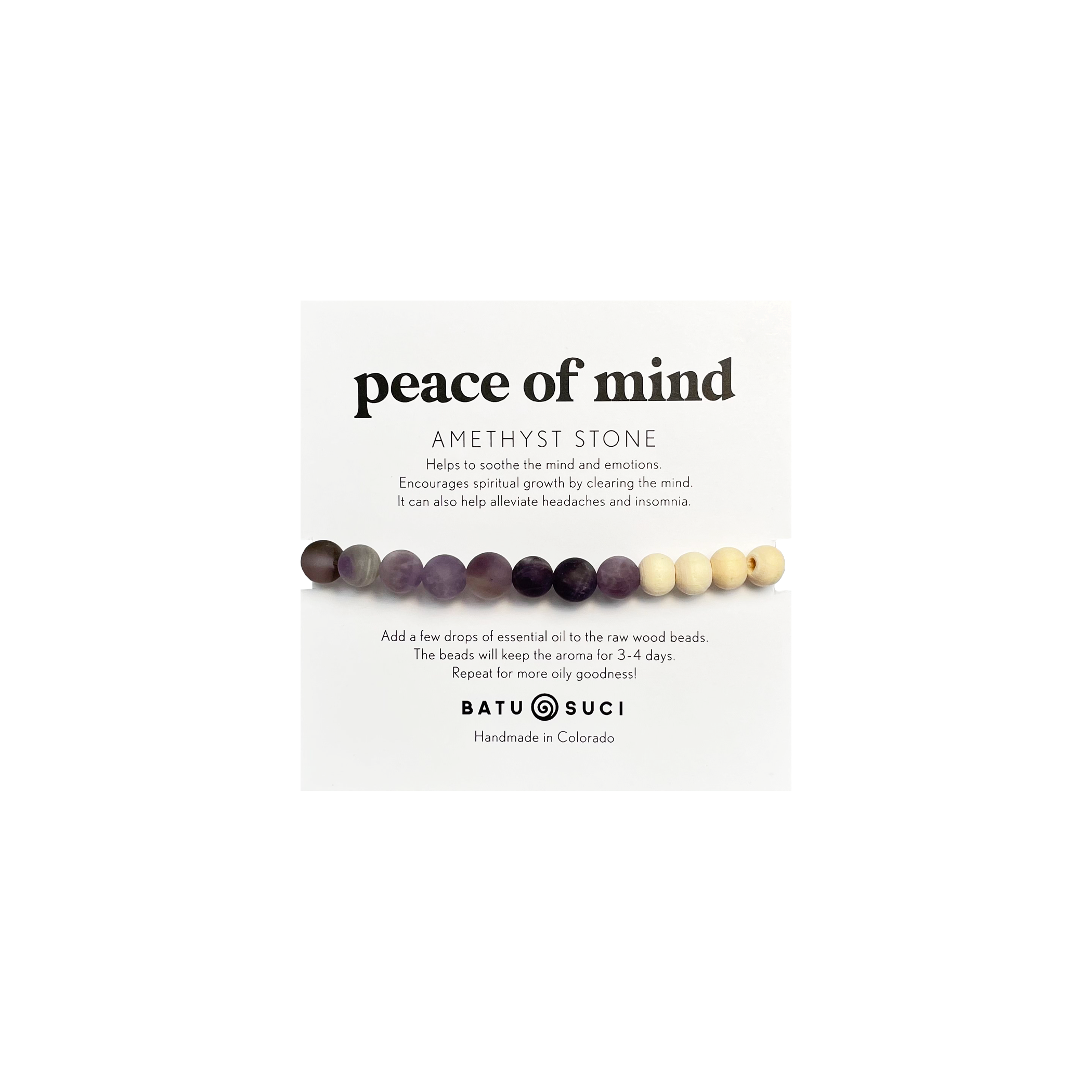 Beaded bracelet on a card with &