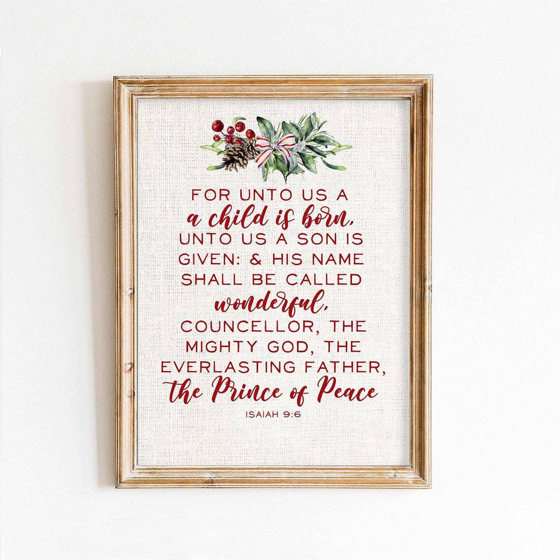 Prince of Peace Christmas Art Print