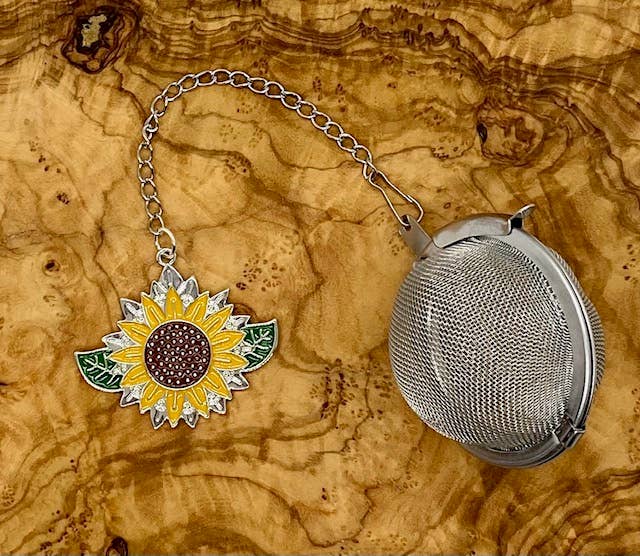 Tea Infuser Ball with Sunflower Charm