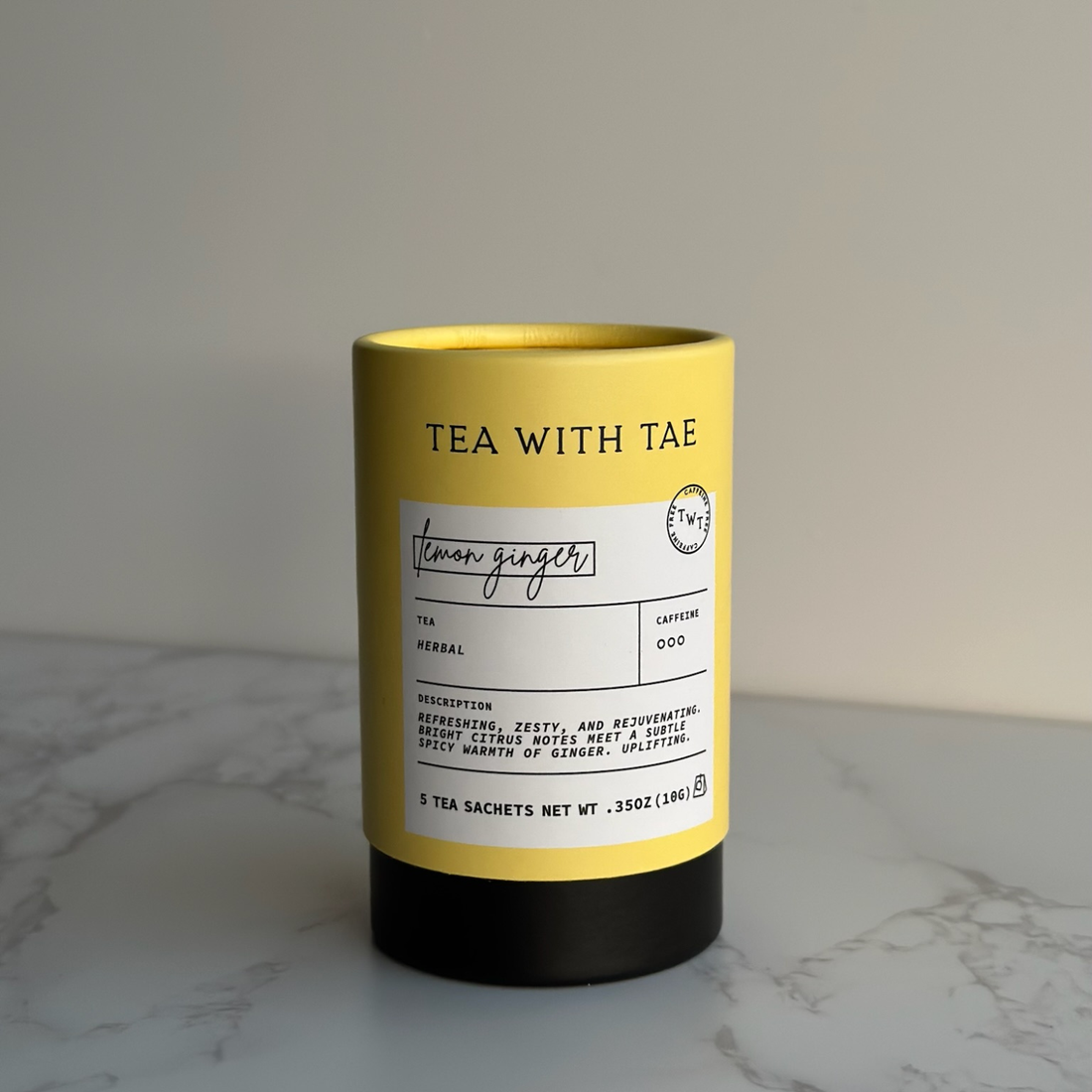 Lemon Ginger Herbal Mini Tea Tube