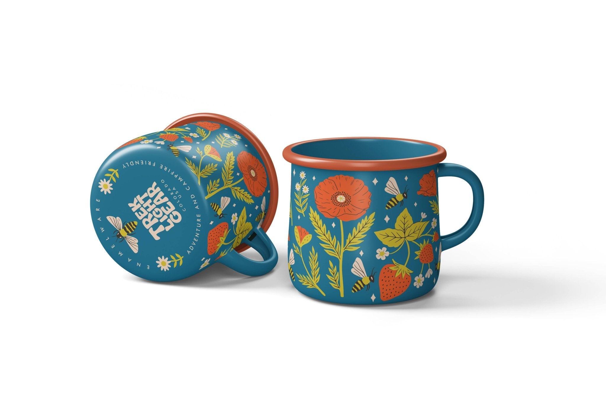 Garden Buzz Enamel Coffee & Camp Mug