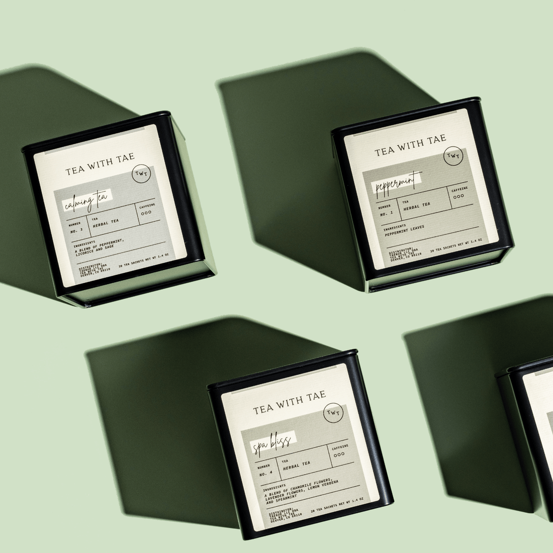 Peppermint Herbal Minty Tea Tin