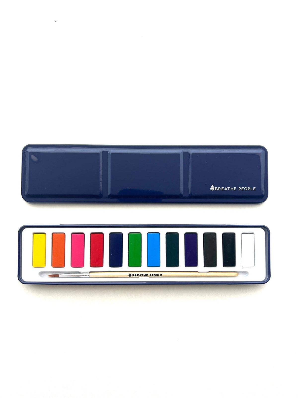 Watercolor Set (12 Artist Grade Colors + Wood Paintbrush)