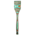 Colorful spatula with a patterned handle on a white background