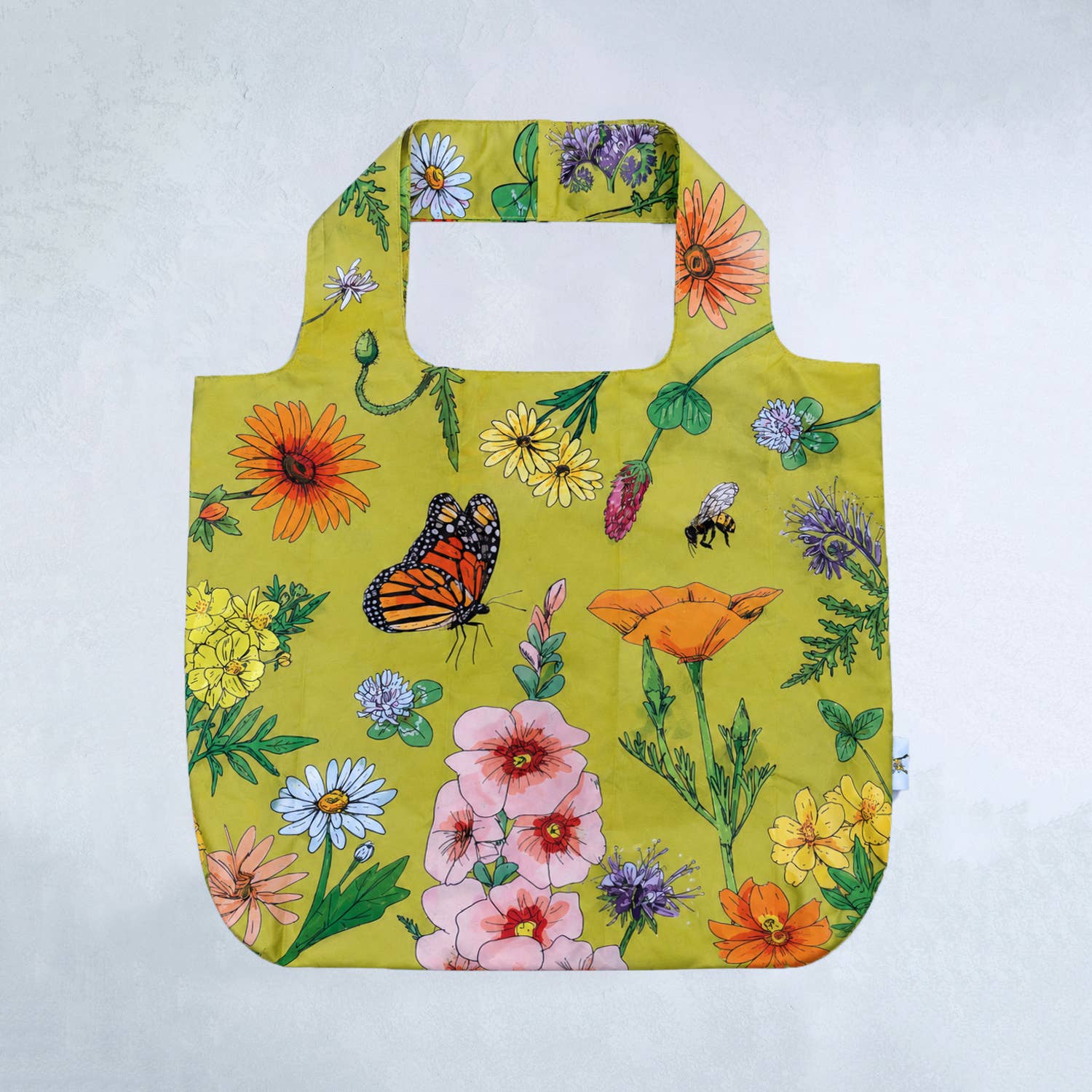 Chartreuse + Monarch Tote Bag