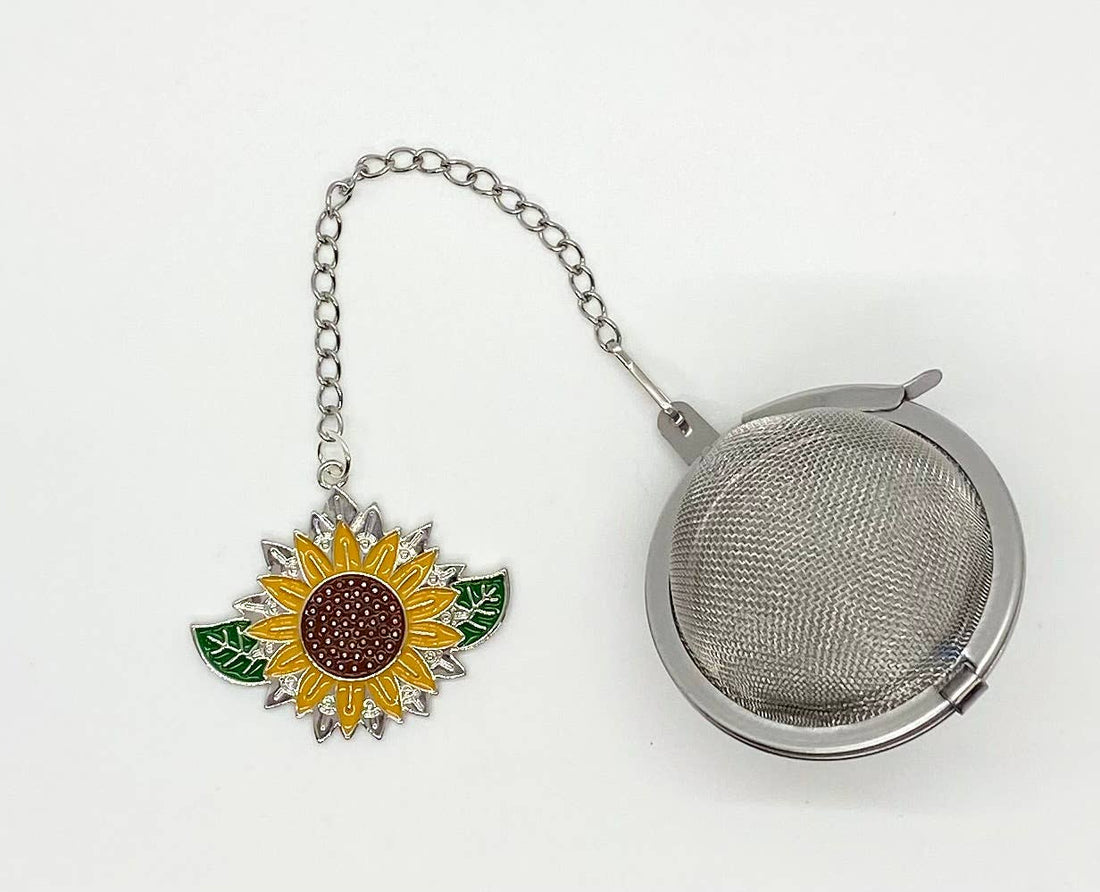 Tea Infuser Ball with Sunflower Charm