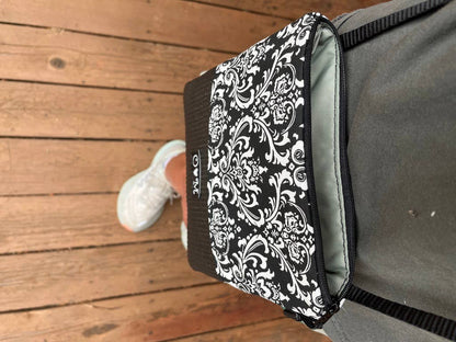 Stella Black Cross Body Purse - Damask