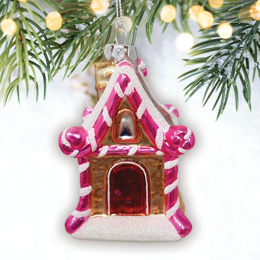 Sweet Treat Cottage Glass Ornament