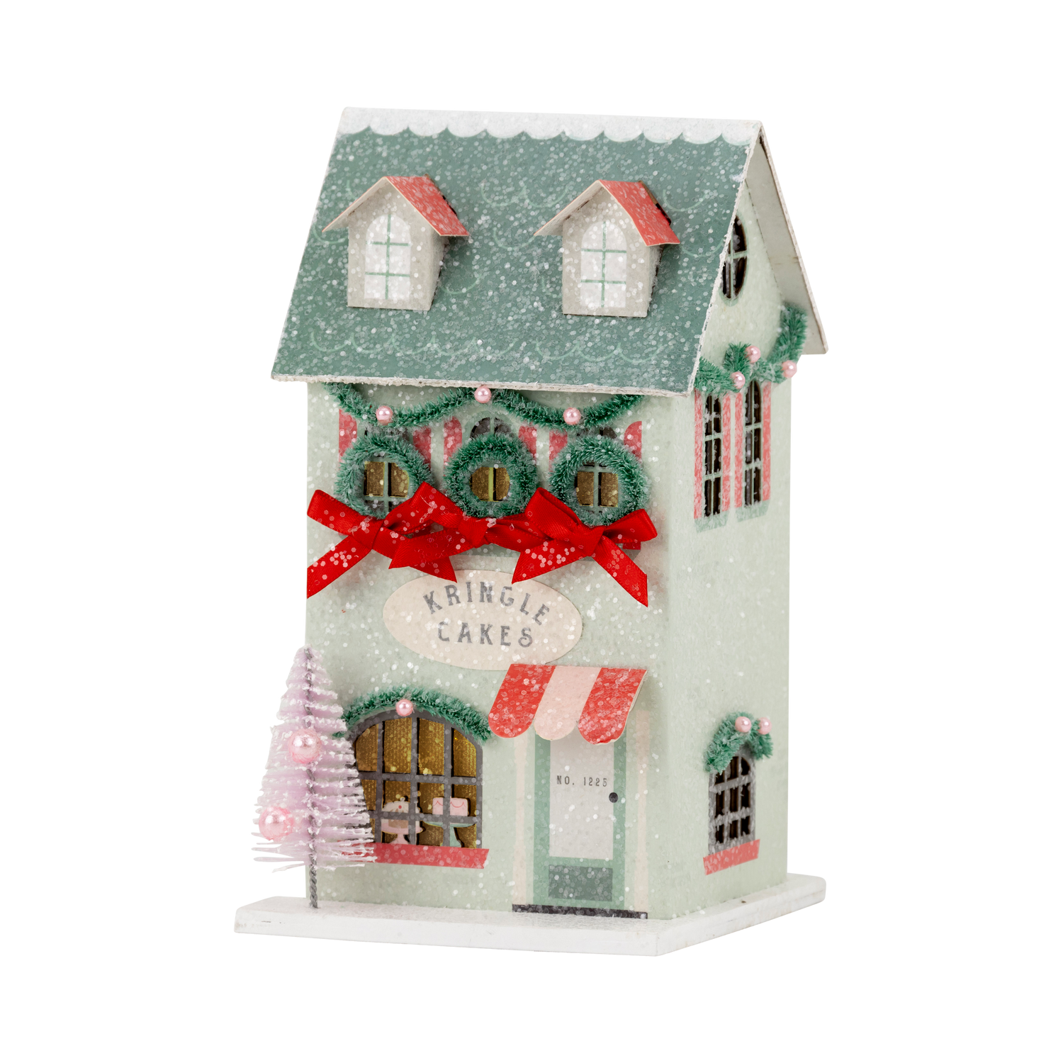 Decorative Christmas house with a &