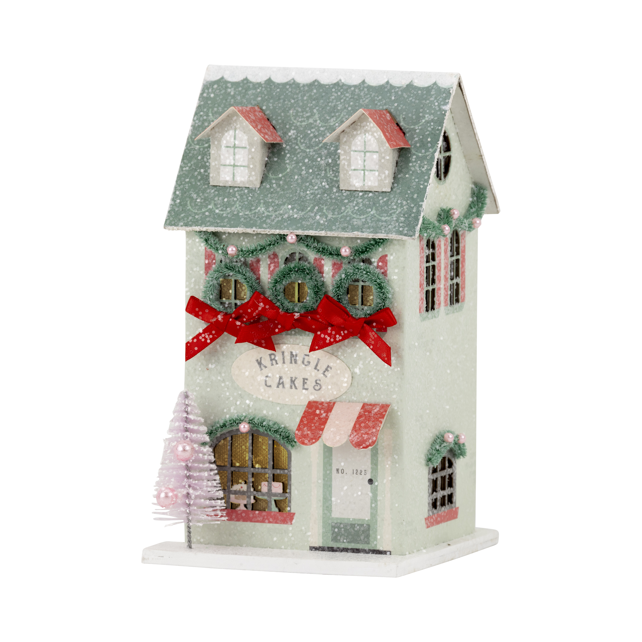 Decorative Christmas house with a &