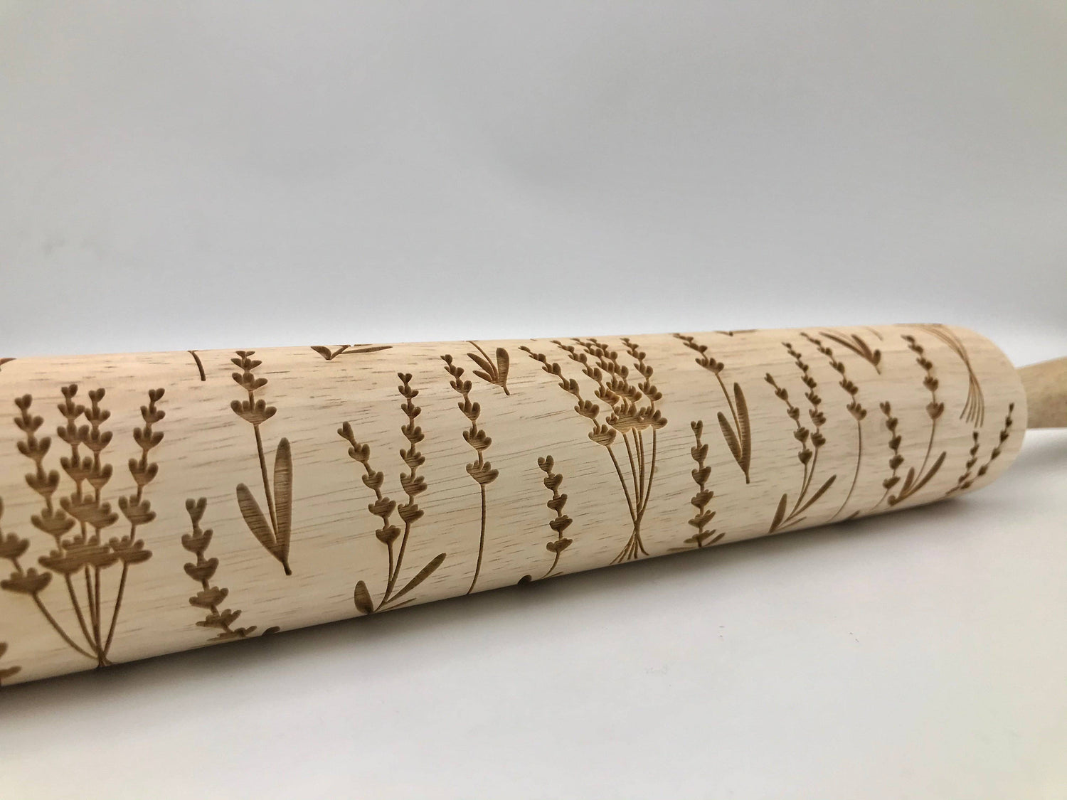 Lavender Flowers Embossed Rolling Pin