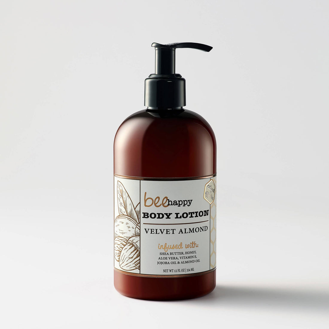 Body lotion bottle with &
