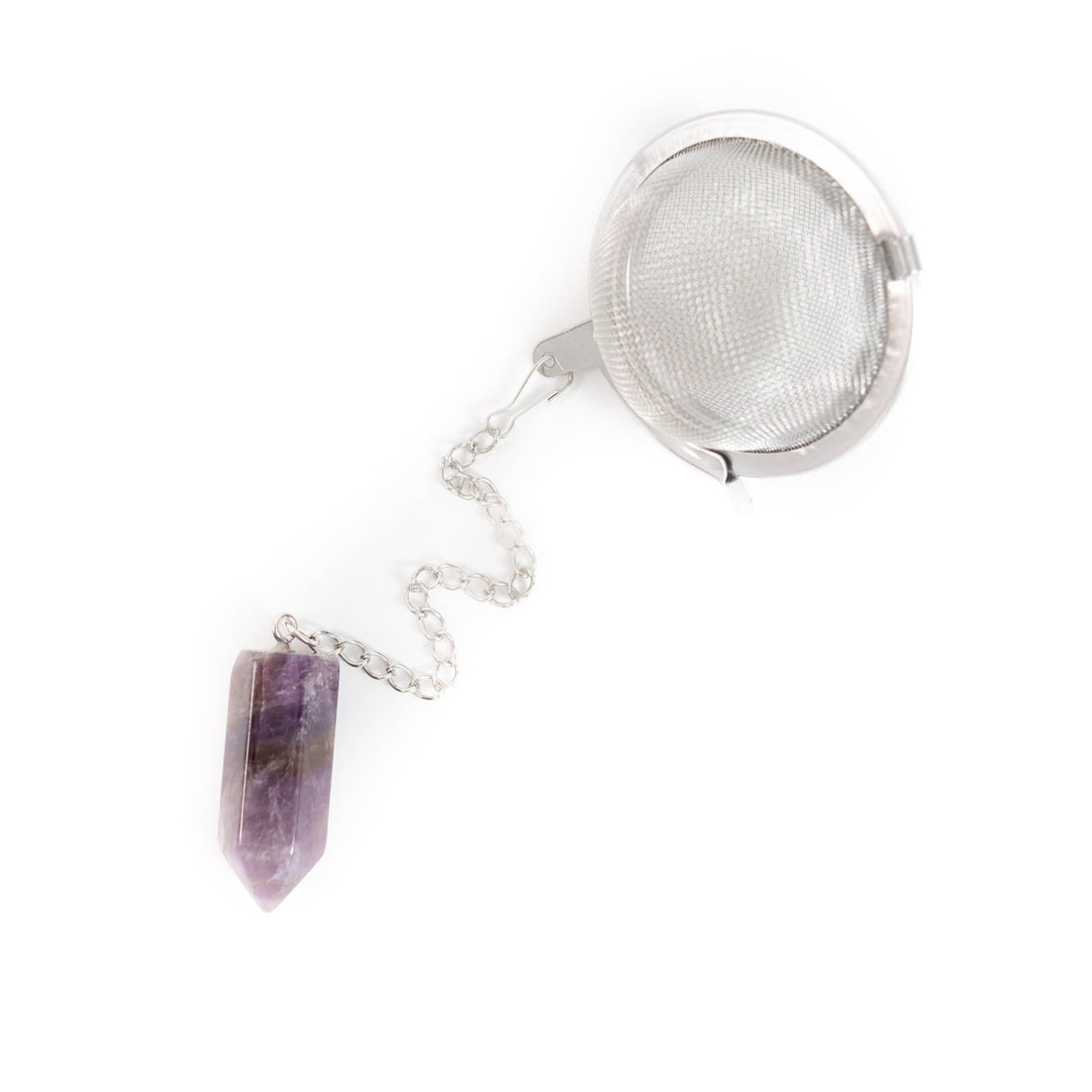 Tea Infuser Ball with Amethyst Charm