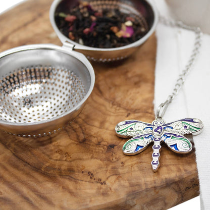 Tea Infuser Ball with Dragonfly Charm