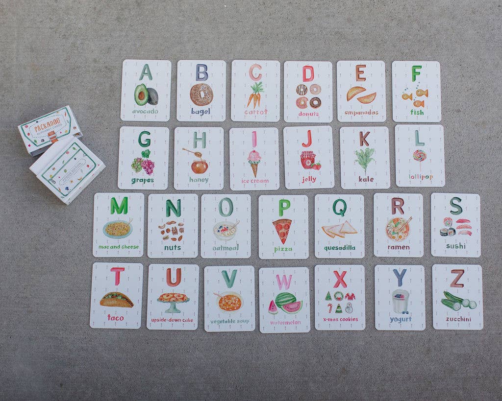 Foodie Themed ABC Flashcards - PACKADOO