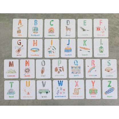 Camping Themed ABC Flashcards - PACKADOO