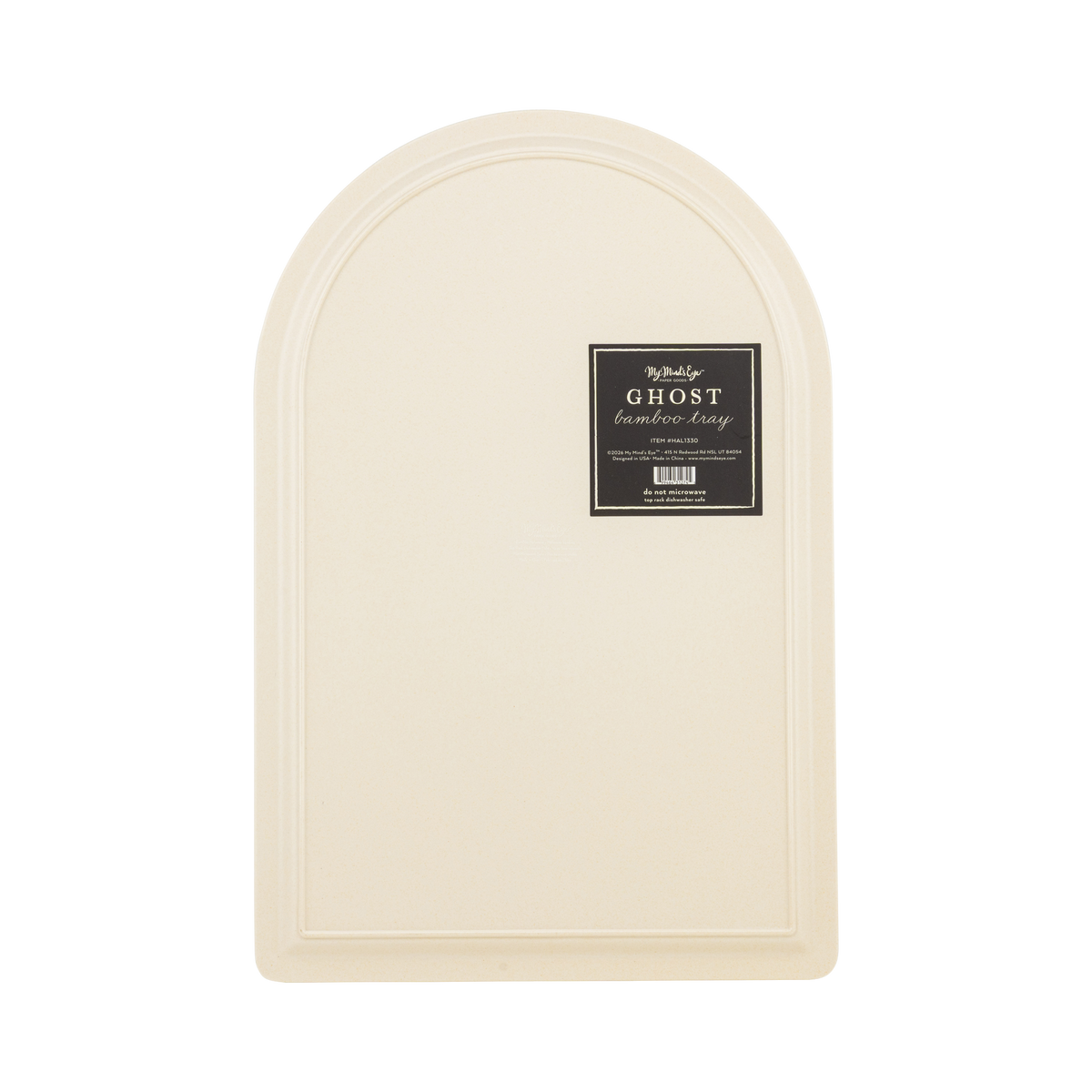 Beige arch-shaped tray with &