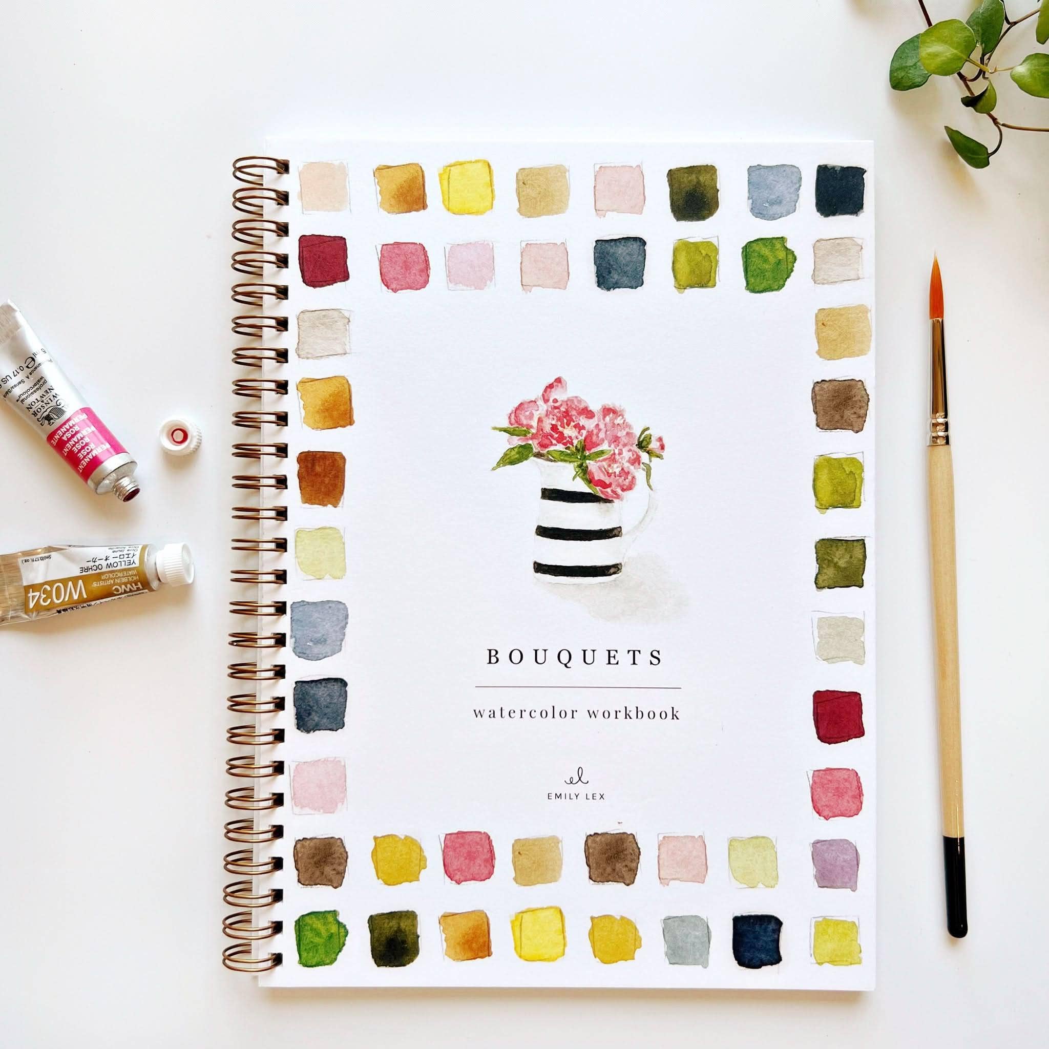 Watercolor workbook titled &