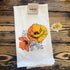 Golden Poppy tea towel