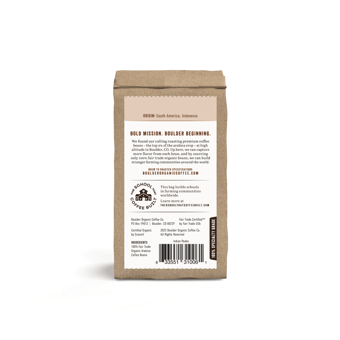 Indian Peaks Whole Bean Coffee