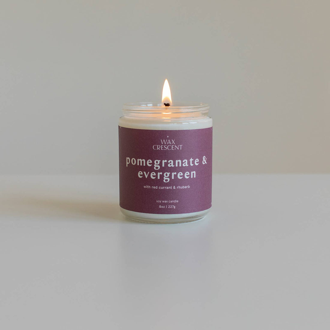 Pomegranate &amp; Evergreen Soy Wax Candle