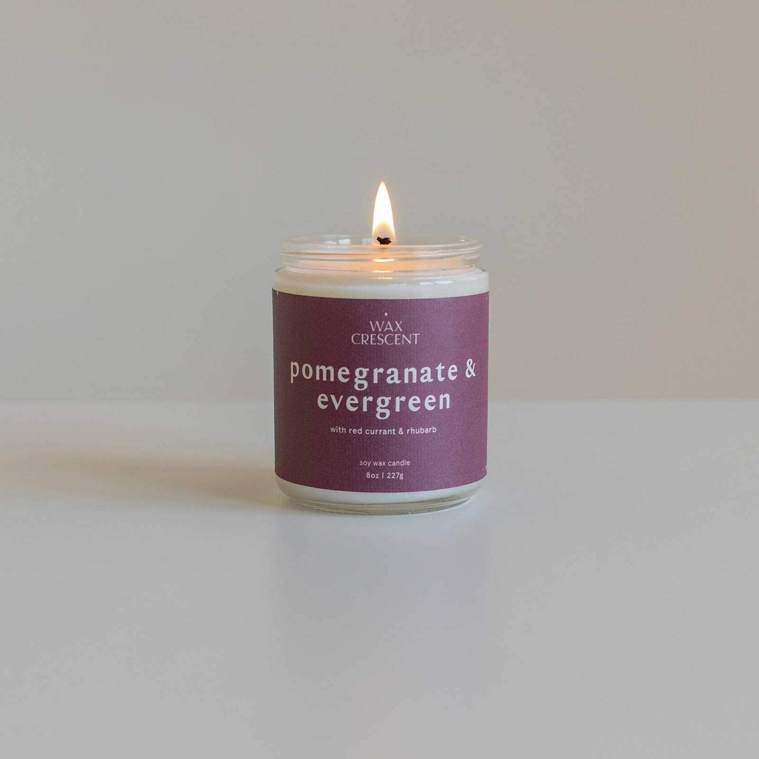 Pomegranate &amp; Evergreen Soy Wax Candle