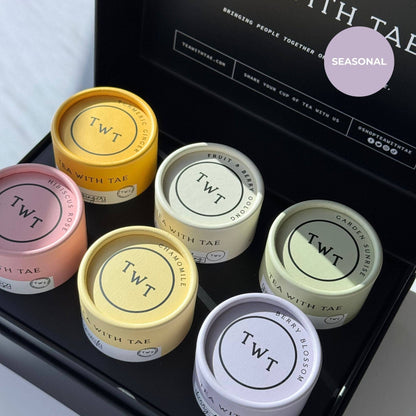 Set of tea tins with &