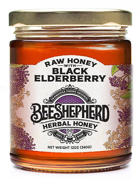 Bee Shepherd Raw Honey with Black Elderberry