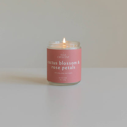 Cactus Blossom &amp; Rose Petals Soy Wax Candle