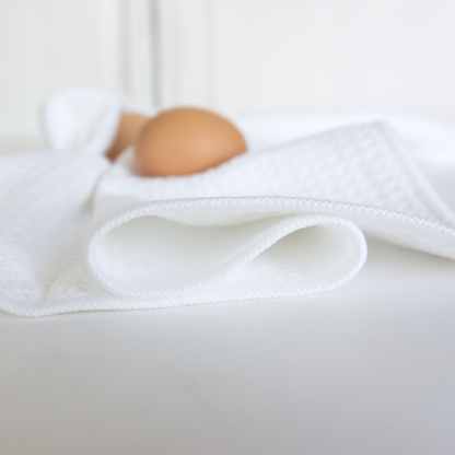 White towel with a blurred background