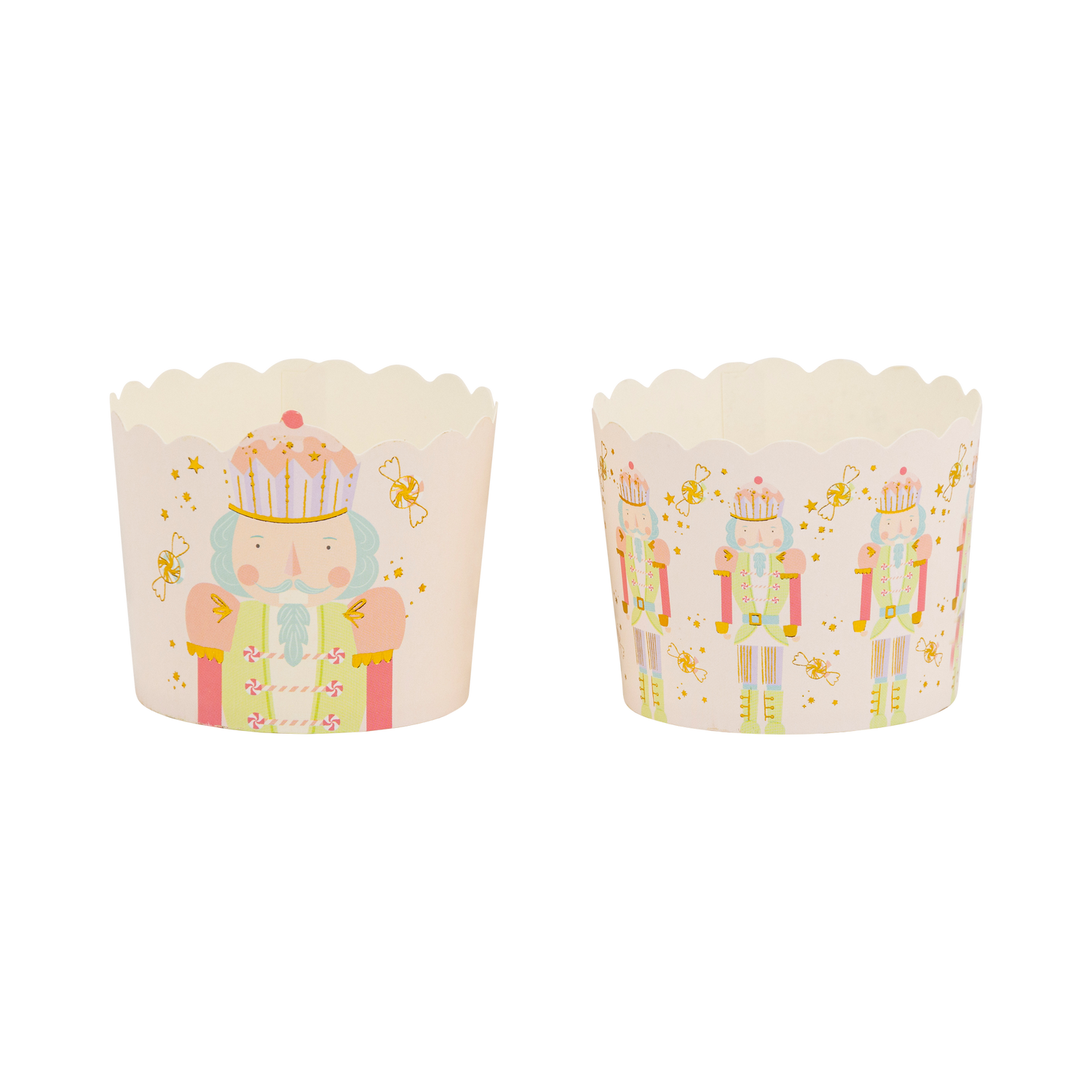 Gold Foil Nutcracker Baking Cups