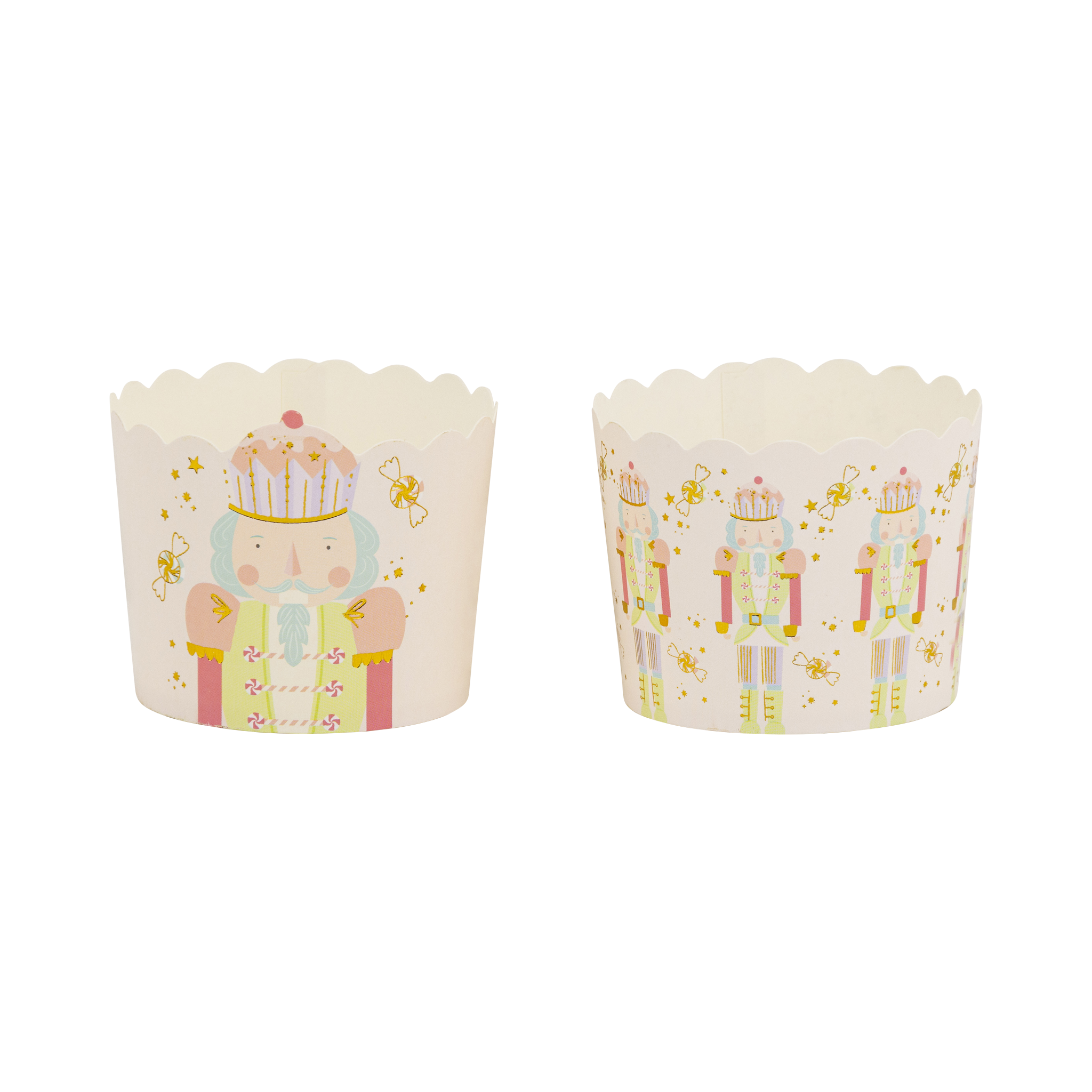 Gold Foil Nutcracker Baking Cups