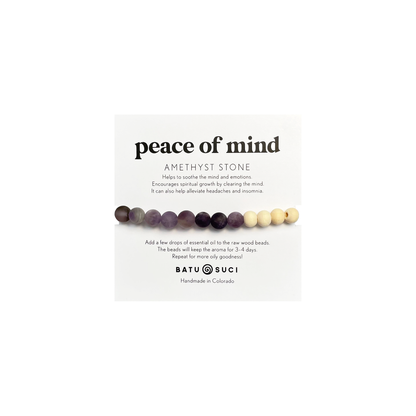 Beaded bracelet on a card with &