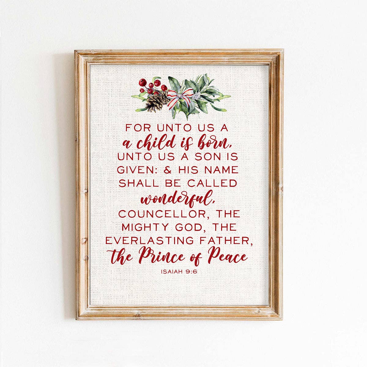 Prince of Peace Christmas Art Print