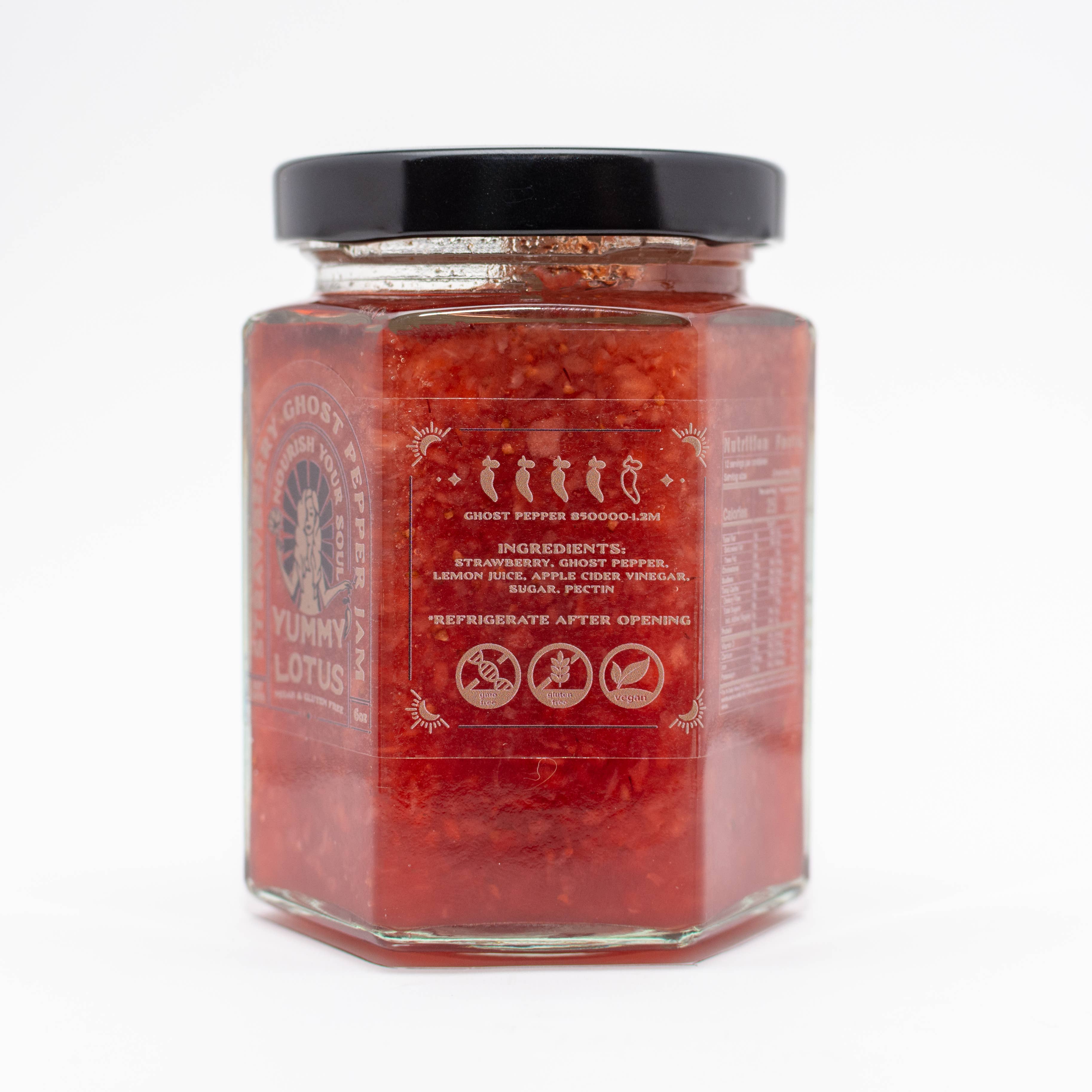 Yummy Lotus Strawberry Ghost Pepper Jam Ingredients