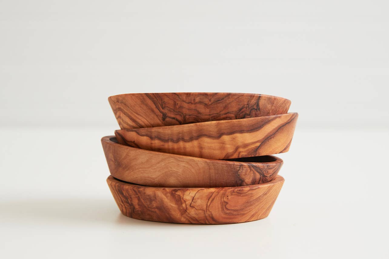 Italian Olivewood Aperitivo Bowls (Set of 4)