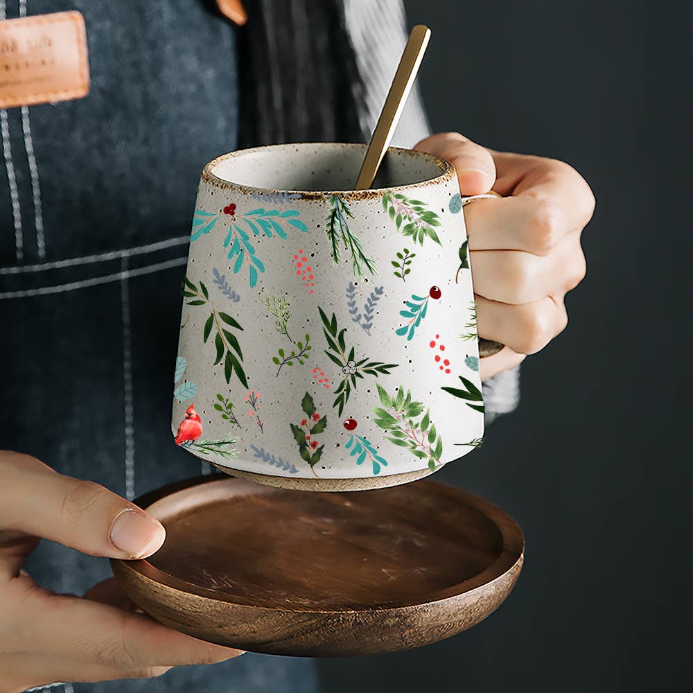 Festive Christmas Charm Stoneware Mug