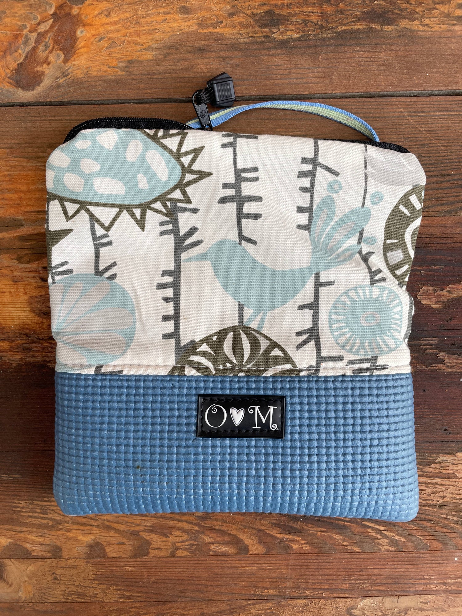 Stella Blue Cross Body Purse - Bird Print Fabric