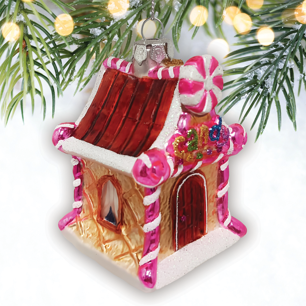 Sweet Treat Cottage Glass Ornament