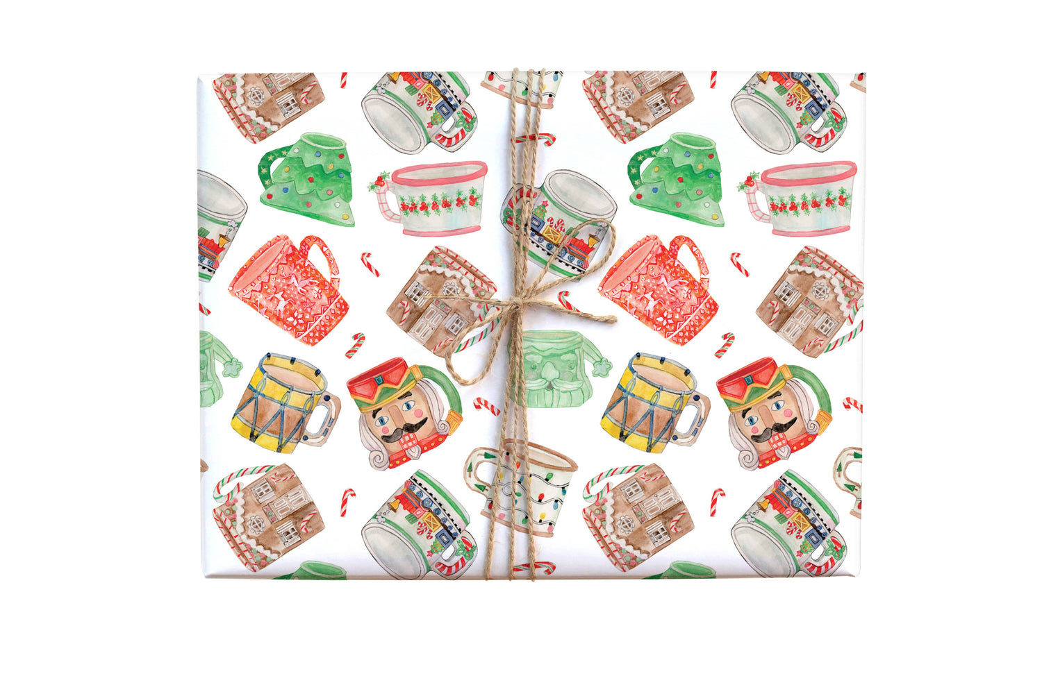 Gift Wrap Roll - Holiday Christmas Mugs