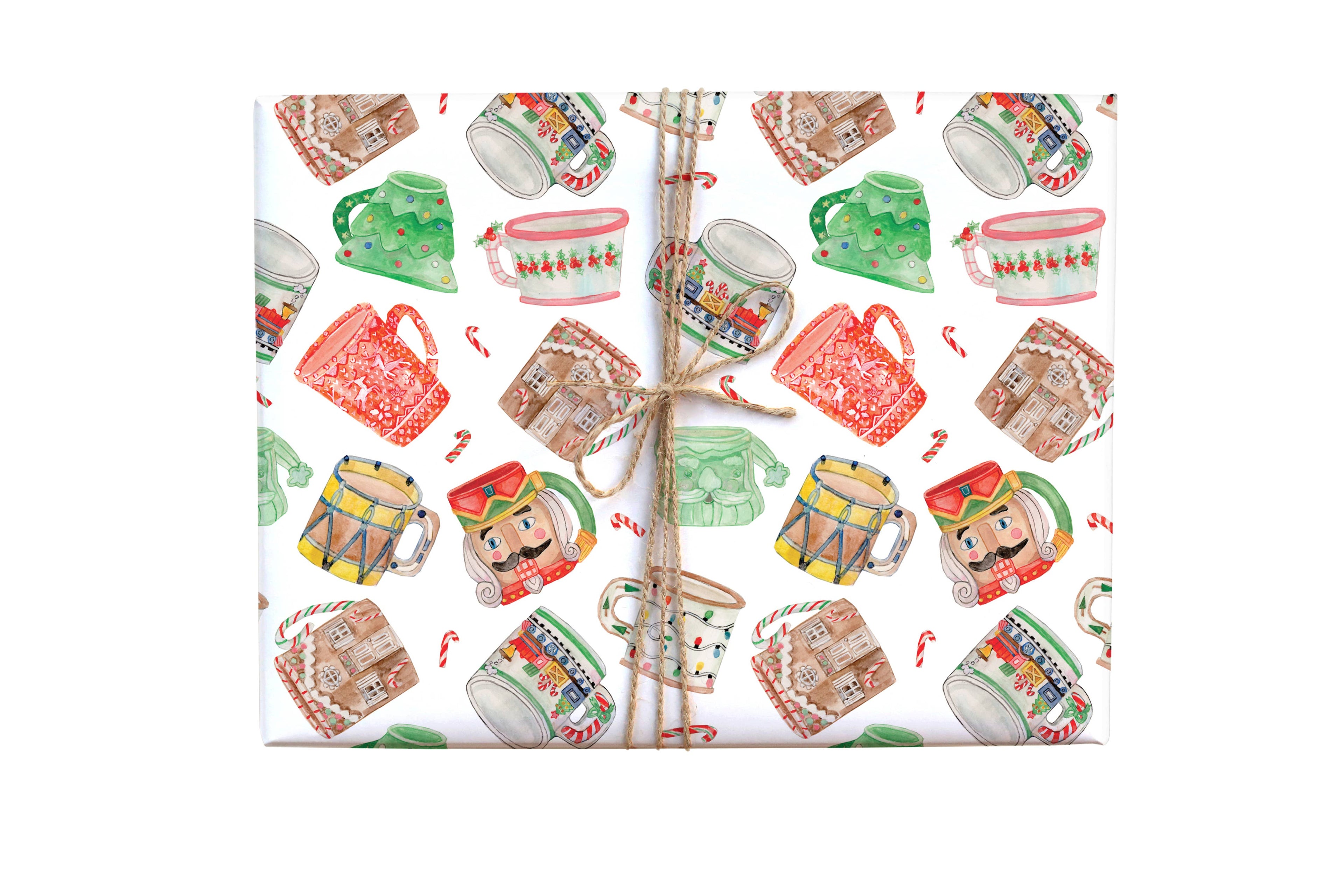 Gift Wrap Roll - Holiday Christmas Mugs