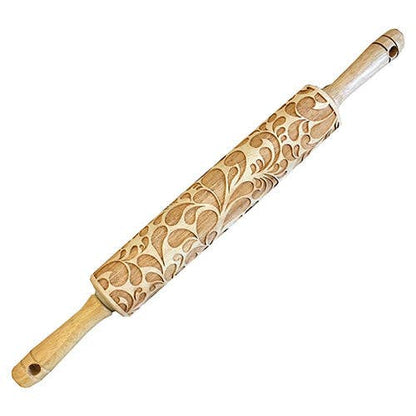 Floral Swirl Embossed Rolling Pin